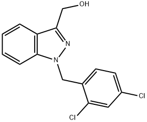 1H-Indazole-3-methanol, 1-[(2,4-dichlorophenyl)methyl]- 구조식 이미지