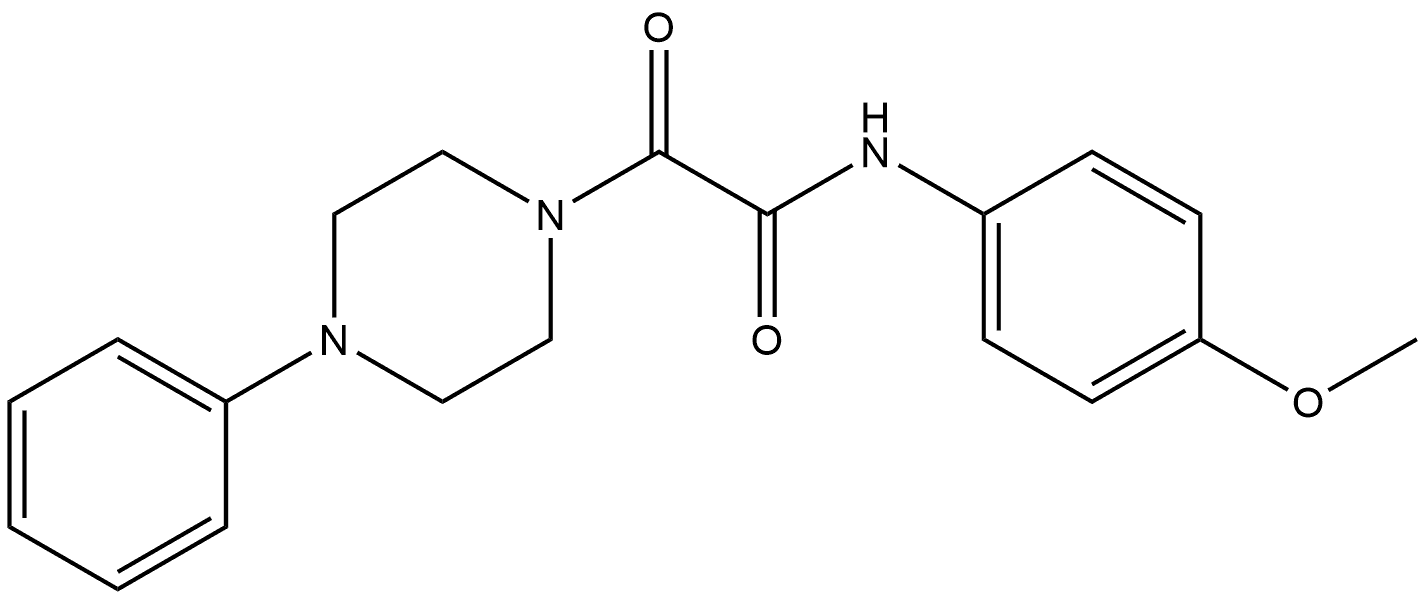 1-Piperazineacetamide, N-(4-methoxyphenyl)-α-oxo-4-phenyl- Structure