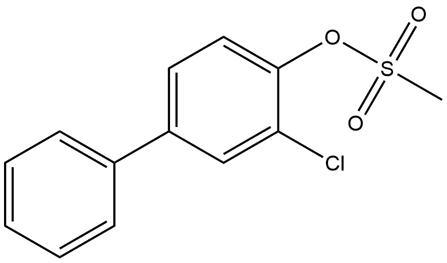 1,1'-Biphenyl]-4-ol, 3-chloro-, 4-methanesulfonate Structure