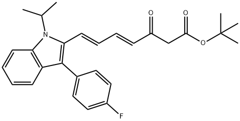 Fluvastatin 3-Oxo-4,6-diene O-tert-Butyl Ester Structure