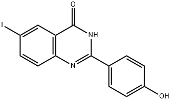 2-(4-Hydroxyphenyl)-6-iodoquinazolin-4(3H)-one Structure