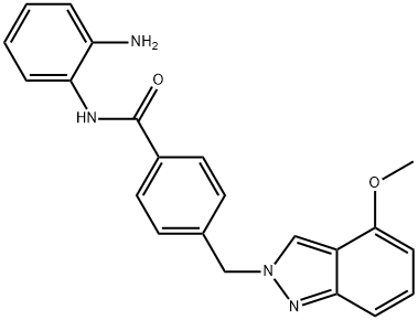 N-(2-Aminophenyl)-4-((4-methoxy-2H-indazol-2-yl)methyl)benzamide 구조식 이미지