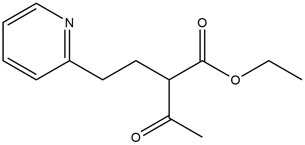 2-Pyridinebutanoic acid, α-acetyl-, ethyl ester 구조식 이미지