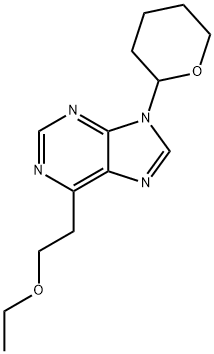 6-(2-Ethoxyethyl)-9-(tetrahydro-2H-pyran-2-yl)-9H-purine Structure