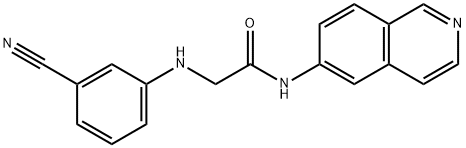 2-((3-Cyanophenyl)amino)-N-(isoquinolin-6-yl)acetamide 구조식 이미지