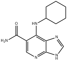 7-(Cyclohexylamino)-3H-imidazo[4,5-b]pyridine-6-carboxamide 구조식 이미지