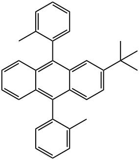 Anthracene, 2-(1,1-dimethylethyl)-9,10-bis(2-methylphenyl)- Structure