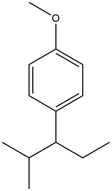 1-(1-Ethyl-2-methylpropyl)-4-methoxybenzene Structure