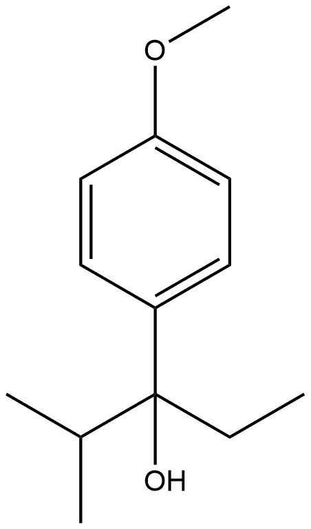 α-Ethyl-4-methoxy-α-(1-methylethyl)benzenemethanol Structure