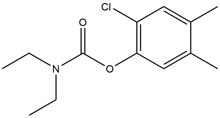 Carbamic acid, diethyl-, 6-chloro-3,4-xylyl ester Structure