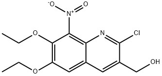 (2-Chloro-6,7-diethoxy-8-nitroquinolin-3-yl)methanol Structure