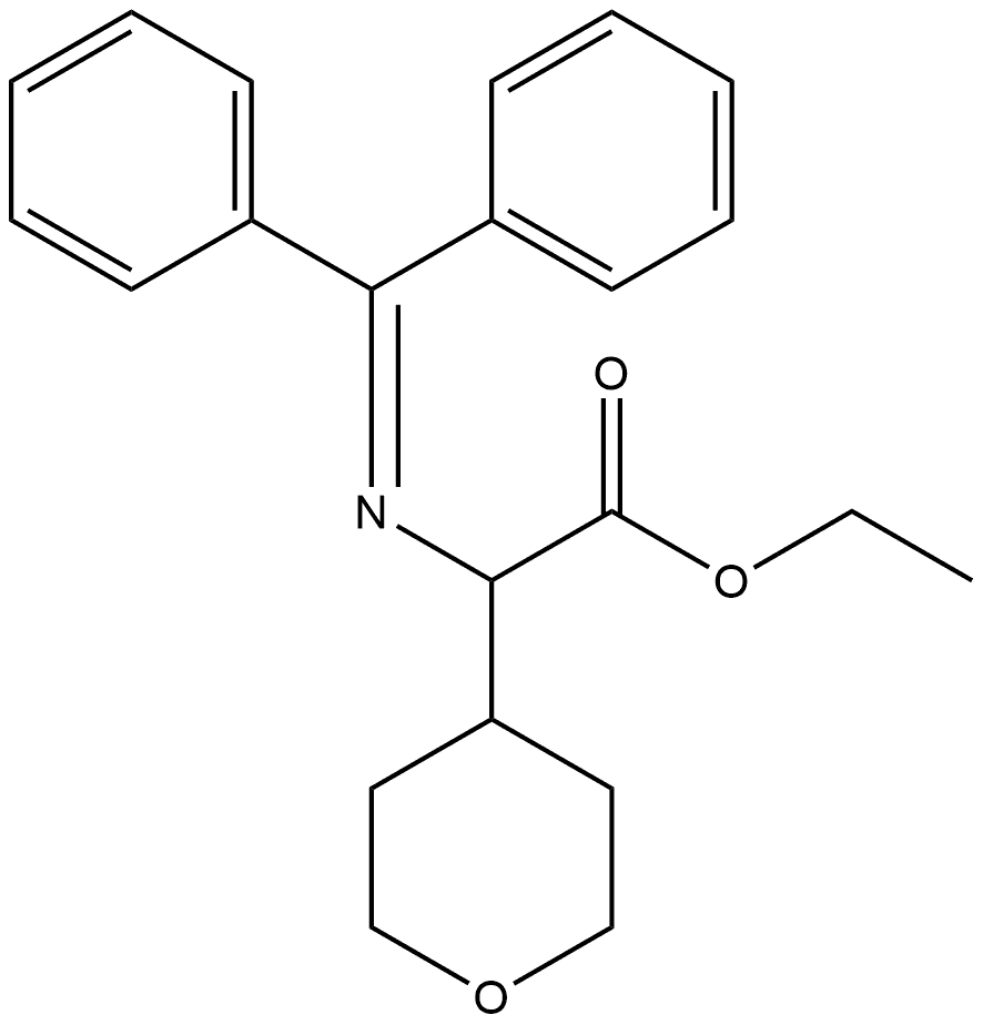 2H-Pyran-4-acetic acid, α-[(diphenylmethylene)amino]tetrahydro-, ethyl ester Structure