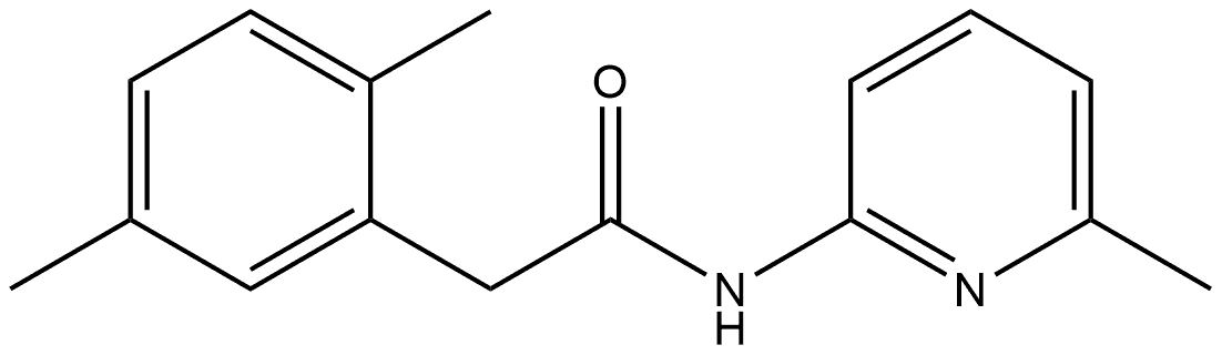 2,5-Dimethyl-N-(6-methyl-2-pyridinyl)benzeneacetamide Structure