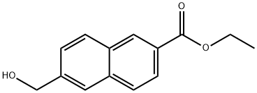 2-Naphthalenecarboxylic acid, 6-(hydroxymethyl)-, ethyl ester Structure