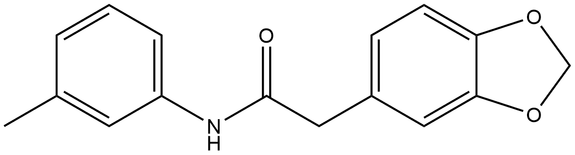 N-(3-Methylphenyl)-1,3-benzodioxole-5-acetamide Structure