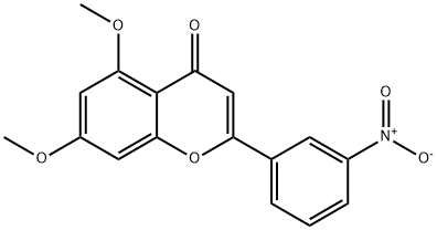 5,7-Dimethoxy-2-(3-nitrophenyl)-4H-chromen-4-one 구조식 이미지