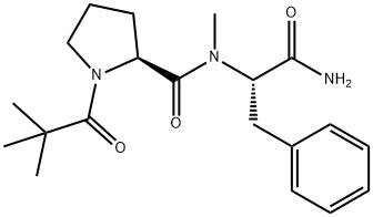 (S)-N-((S)-1-Amino-1-oxo-3-phenylpropan-2-yl)-N-methyl-1-pivaloylpyrrolidine-2-carboxamide Structure