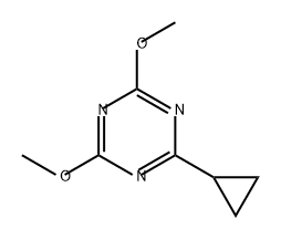 1,3,5-Triazine, 2-cyclopropyl-4,6-dimethoxy- Structure