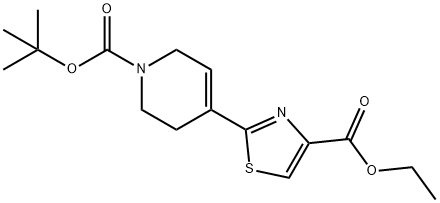 1,1-Dimethylethyl 4-[4-(ethoxycarbonyl)-2-thiazolyl]-3,6-dihydro-1(2H)-pyridinecarboxylate Structure