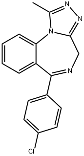 4H-[1,2,4]Triazolo[4,3-a][1,4]benzodiazepine, 6-(4-chlorophenyl)-1-methyl- Structure