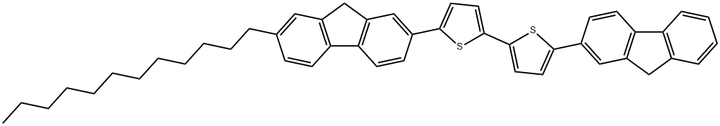 2,2'-Bithiophene, 5-(7-dodecyl-9H-fluoren-2-yl)-5'-(9H-fluoren-2-yl)- 구조식 이미지