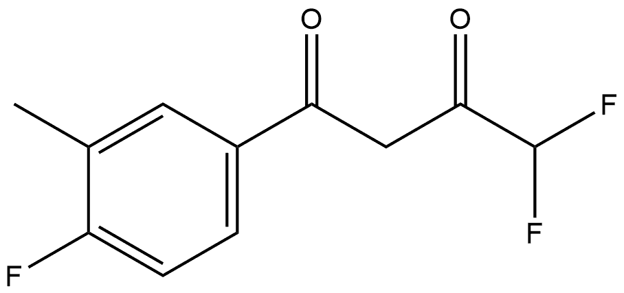 4,4-Difluoro-1-(4-fluoro-3-methylphenyl)-1,3-butanedione Structure