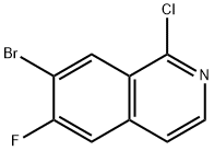 7-Bromo-1-chloro-6-fluoroisoquinoline Structure