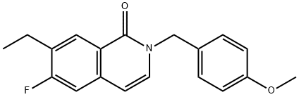 7-Ethyl-6-fluoro-2-(4-methoxybenzyl)isoquinolin-1(2H)-one 구조식 이미지