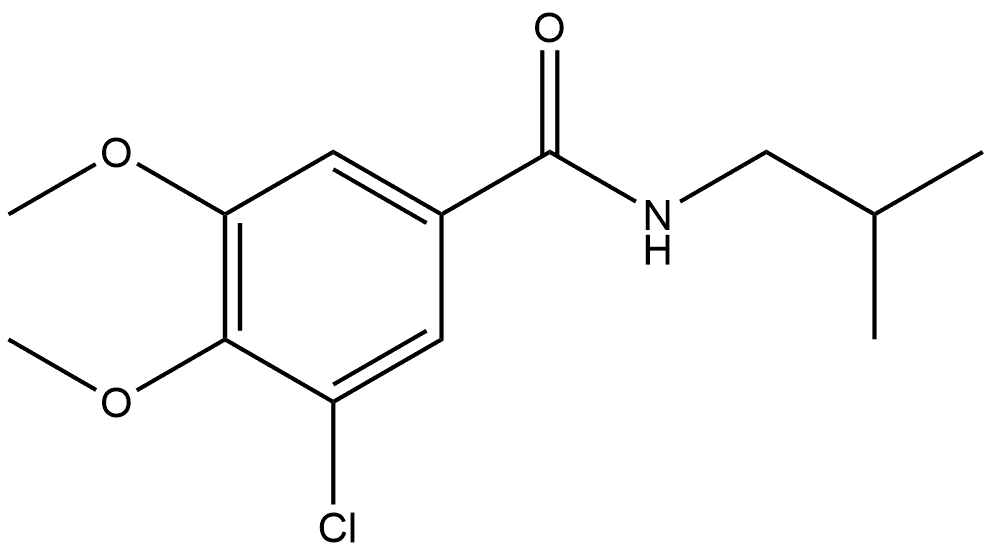 3-Chloro-4,5-dimethoxy-N-(2-methylpropyl)benzamide Structure