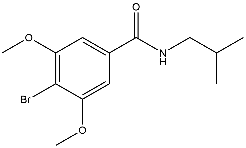 4-Bromo-3,5-dimethoxy-N-(2-methylpropyl)benzamide Structure