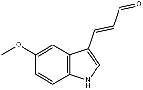 2-Propenal, 3-(5-methoxy-1H-indol-3-yl)-, (2E)- Structure