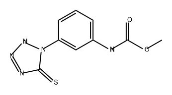 Carbamic acid, [3-(2,5-dihydro-5-thioxo-1H-tetrazol-1-yl)phenyl]-, methyl ester (9CI) Structure