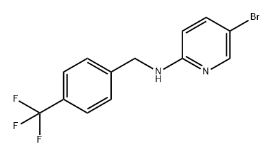 2-Pyridinamine, 5-bromo-N-[[4-(trifluoromethyl)phenyl]methyl]- Structure