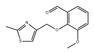 3-Methoxy-2-((2-methylthiazol-4-yl)methoxy)benzaldehyde Structure