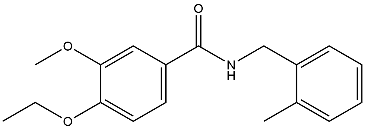 4-Ethoxy-3-methoxy-N-[(2-methylphenyl)methyl]benzamide Structure