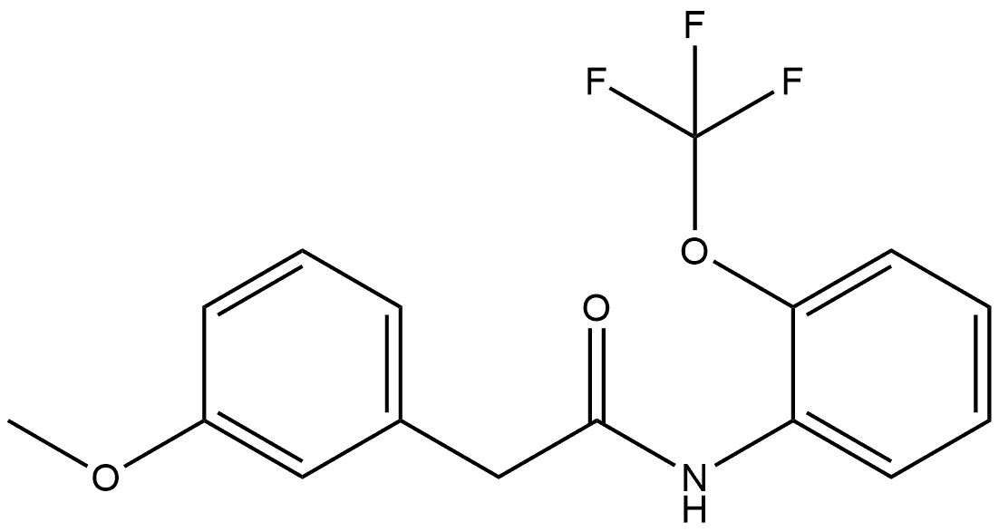 3-Methoxy-N-[2-(trifluoromethoxy)phenyl]benzeneacetamide Structure