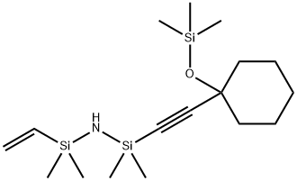 Silanamine, N-[dimethyl[2-[1-[(trimethylsilyl)oxy]cyclohexyl]ethynyl]silyl]-1-ethenyl-1,1- dimethyl- Structure