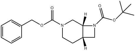 3,8-Diazabicyclo[4.2.0]octane-3,8-dicarboxylic acid, 8-(1,1-dimethylethyl) 3-(phenylmethyl) ester, (1R,6S)- Structure