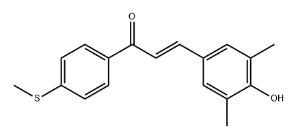 2-Propen-1-one, 3-(4-hydroxy-3,5-dimethylphenyl)-1-[4-(methylthio)phenyl]-, (2E)- Structure