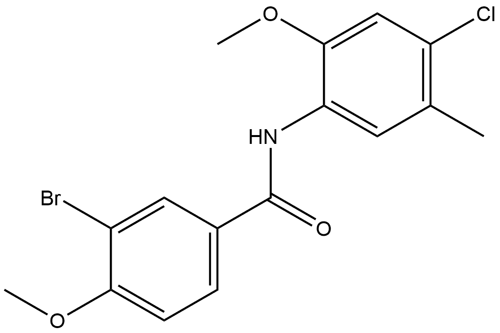 3-Bromo-N-(4-chloro-2-methoxy-5-methylphenyl)-4-methoxybenzamide Structure