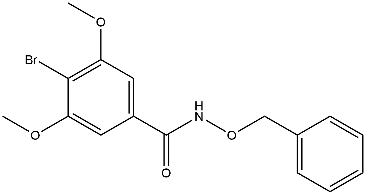 4-Bromo-3,5-dimethoxy-N-(phenylmethoxy)benzamide Structure