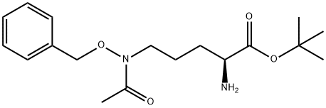 L-Ornithine, N5-acetyl-N5-(phenylmethoxy)-, 1,1-dimethylethyl ester Structure