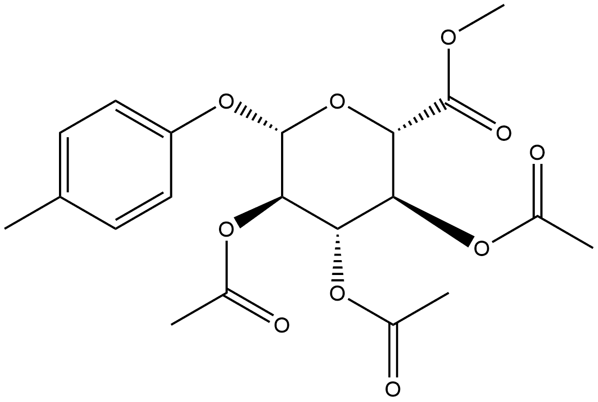p-Cresol Glucuronide Methyl Ester Triacetate Structure