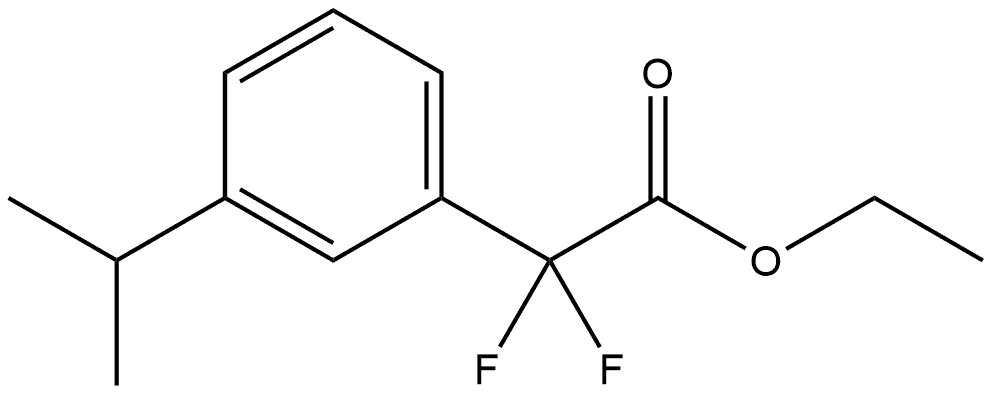 Ethyl α,α-difluoro-3-(1-methylethyl)benzeneacetate Structure