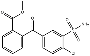 Benzoic acid, 2-[3-(aminosulfonyl)-4-chlorobenzoyl]-, methyl ester 구조식 이미지