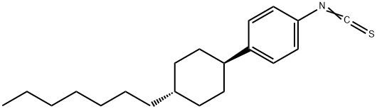 Benzene, 1-(trans-4-heptylcyclohexyl)-4-isothiocyanato- Structure