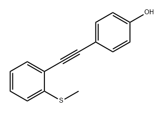 Phenol, 4-[2-[2-(methylthio)phenyl]ethynyl]- Structure