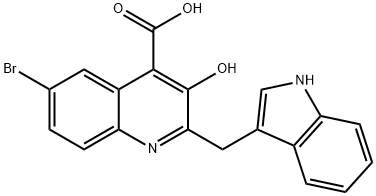 2-((1H-Indol-3-yl)methyl)-6-bromo-3-hydroxyquinoline-4-carboxylic acid Structure
