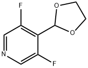 Pyridine, 4-(1,3-dioxolan-2-yl)-3,5-difluoro- Structure