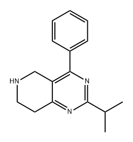 Pyrido[4,3-d]pyrimidine, 5,6,7,8-tetrahydro-2-(1-methylethyl)-4-phenyl- Structure